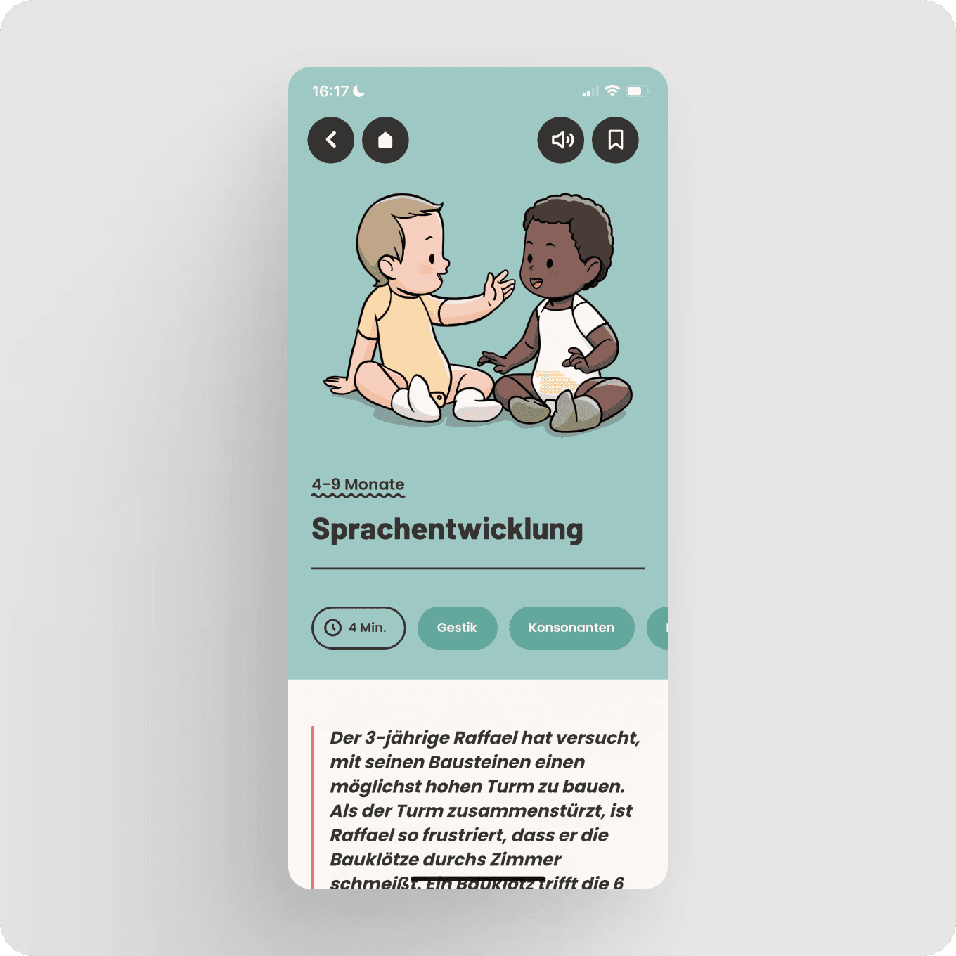 Babyjahre-App – Einblick ins Projekt