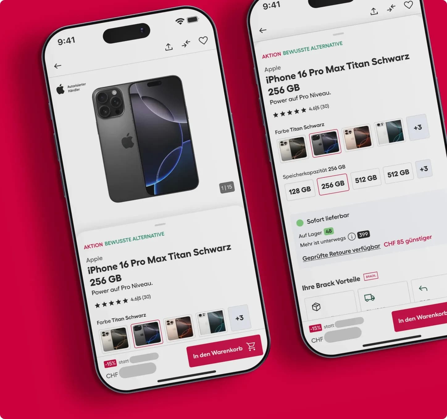 Brack-App – Produktdetailseite